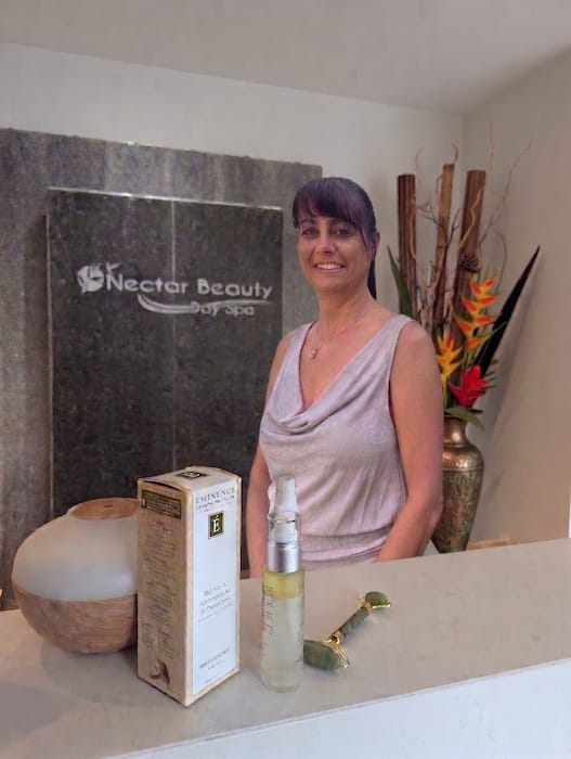 Nectar Beauty Day Spa reception area with Marina